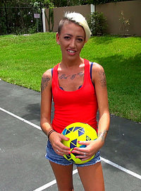 Short haired blonde got fucked from behind